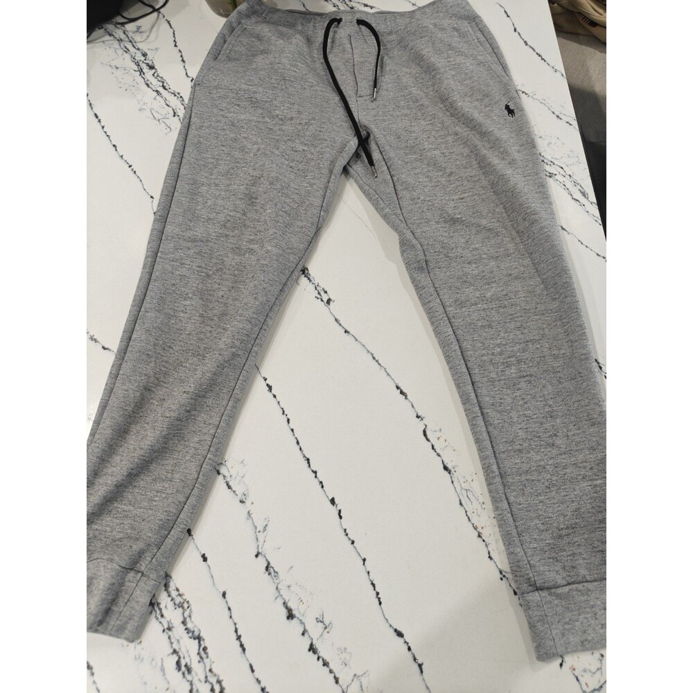 Polo Ralph Lauren Men’s Medium Grey Double-Knit Jogger Pants Pony Logo